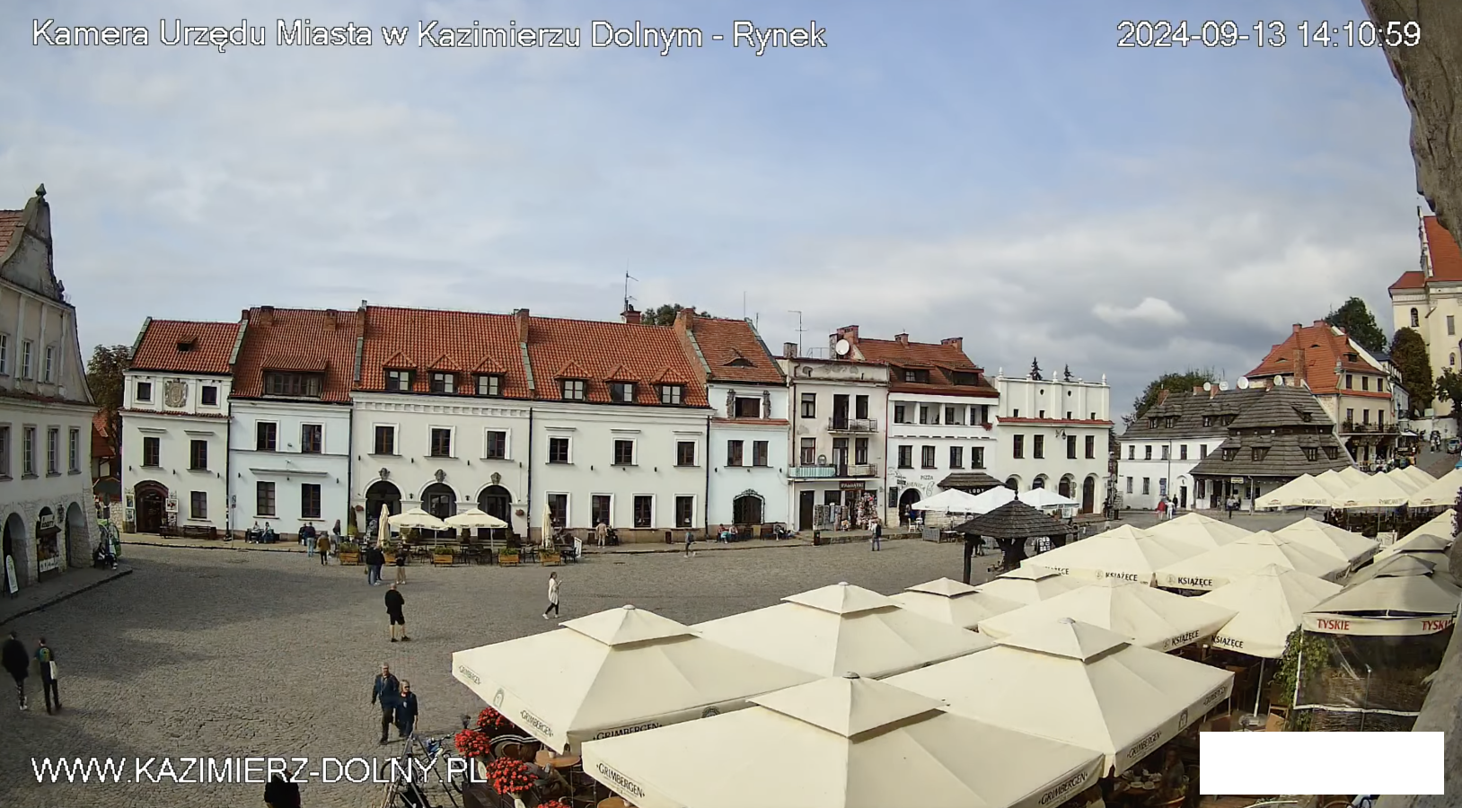 Widok na kazimierski Rynek z Kamienicy Przybyłów (źródło: kazimierz-dolny.pl)